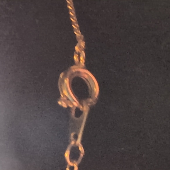 Vintage Art Nouveau Leaf Gold Tone Glitter Pendant Necklace & Matching Earrings - Picture 3 of 8